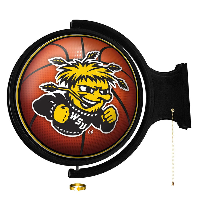 Wichita State Shockers: Basketball - Original Round Rotating Lighted Wall Sign - The Fan-Brand