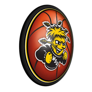 Wichita State Shockers: Basketball - Round Slimline Lighted Wall Sign - The Fan-Brand