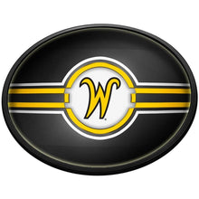 Load image into Gallery viewer, Wichita State Shockers: Script W - Round Slimline Lighted Wall Sign - The Fan-Brand