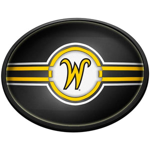 Wichita State Shockers: Script W - Round Slimline Lighted Wall Sign - The Fan-Brand