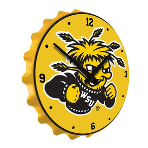 Wichita State Shockers: WuShock - Bottle Cap Wall Clock - The Fan-Brand