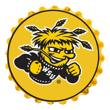 Load image into Gallery viewer, Wichita State Shockers: WuShock - Bottle Cap Wall Sign - The Fan-Brand