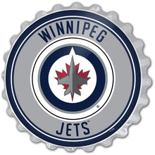 Load image into Gallery viewer, Winnipeg Jets: Bottle Cap Wall Sign - The Fan-Brand