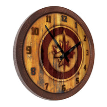 Load image into Gallery viewer, Winnipeg Jets: Branded &quot;Faux&quot; Barrel Top Wall Clock - The Fan-Brand