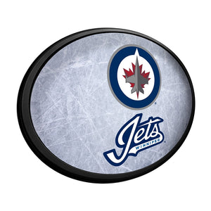 Winnipeg Jets: Ice Rink - Oval Slimline Lighted Wall Sign - The Fan-Brand
