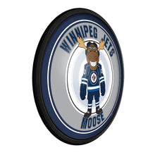Load image into Gallery viewer, Winnipeg Jets: Moose - Round Slimline Lighted Wall Sign - The Fan-Brand