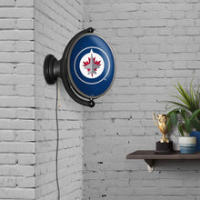 Load image into Gallery viewer, Winnipeg Jets: Original Oval Rotating Lighted Wall Sign - The Fan-Brand