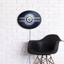 Load image into Gallery viewer, Winnipeg Jets: Oval Slimline Lighted Wall Sign - The Fan-Brand