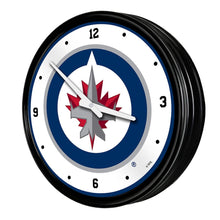 Load image into Gallery viewer, Winnipeg Jets: Retro Lighted Wall Clock - The Fan-Brand