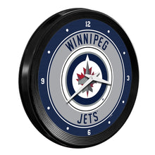 Load image into Gallery viewer, Winnipeg Jets: Ribbed Frame Wall Clock - The Fan-Brand