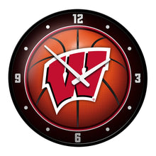 Load image into Gallery viewer, Wisconsin Badgers: Basketball - Modern Disc Wall Clock - The Fan-Brand