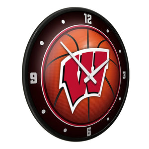 Wisconsin Badgers: Basketball - Modern Disc Wall Clock - The Fan-Brand