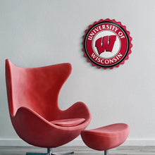 Load image into Gallery viewer, Wisconsin Badgers: Bottle Cap Wall Sign - The Fan-Brand