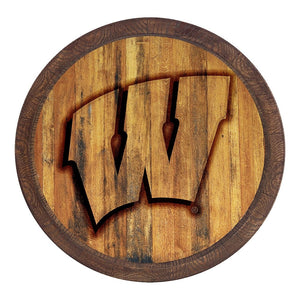 Wisconsin Badgers: Branded "Faux" Barrel Top Sign - The Fan-Brand