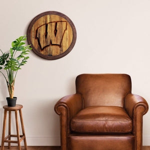 Wisconsin Badgers: Branded "Faux" Barrel Top Sign - The Fan-Brand