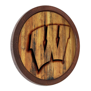 Wisconsin Badgers: Branded "Faux" Barrel Top Sign - The Fan-Brand