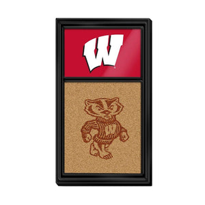 Wisconsin Badgers: Dual Logo - Cork Note Board - The Fan-Brand