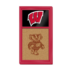 Wisconsin Badgers: Dual Logo - Cork Note Board - The Fan-Brand