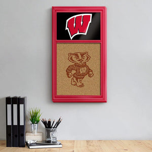 Wisconsin Badgers: Dual Logo - Cork Note Board - The Fan-Brand