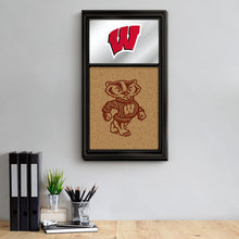 Load image into Gallery viewer, Wisconsin Badgers: Dual Logo - Mirrored Cork Note Board - The Fan-Brand