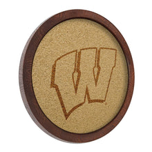 Load image into Gallery viewer, Wisconsin Badgers: &quot;Faux&quot; Barrel Framed Cork Board - The Fan-Brand