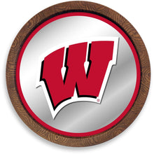 Load image into Gallery viewer, Wisconsin Badgers: &quot;Faux&quot; Barrel Top Mirrored Wall Sign - The Fan-Brand