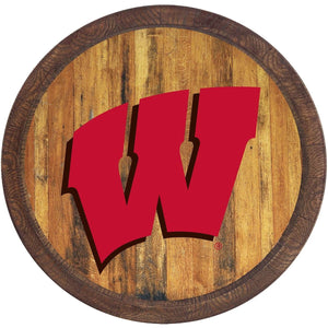 Wisconsin Badgers: "Faux" Barrel Top Sign - The Fan-Brand