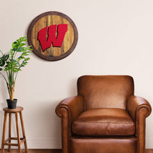 Load image into Gallery viewer, Wisconsin Badgers: &quot;Faux&quot; Barrel Top Sign - The Fan-Brand