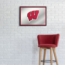 Load image into Gallery viewer, Wisconsin Badgers: Framed Mirrored Wall Sign - The Fan-Brand