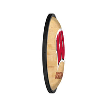 Load image into Gallery viewer, Wisconsin Badgers: Hardwood - Oval Slimline Lighted Wall Sign - The Fan-Brand