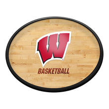 Load image into Gallery viewer, Wisconsin Badgers: Hardwood - Oval Slimline Lighted Wall Sign - The Fan-Brand