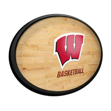 Load image into Gallery viewer, Wisconsin Badgers: Hardwood - Oval Slimline Lighted Wall Sign - The Fan-Brand