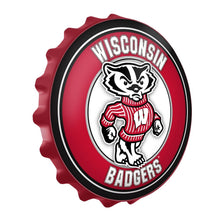 Load image into Gallery viewer, Wisconsin Badgers: Mascot - Bottle Cap Wall Sign - The Fan-Brand