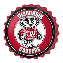 Load image into Gallery viewer, Wisconsin Badgers: Mascot - Bottle Cap Wall Sign - The Fan-Brand