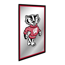 Load image into Gallery viewer, Wisconsin Badgers: Mascot - Framed Mirrored Wall Sign - The Fan-Brand