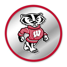 Load image into Gallery viewer, Wisconsin Badgers: Mascot - Modern Disc Mirrored Wall Sign - The Fan-Brand