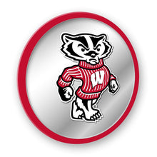 Load image into Gallery viewer, Wisconsin Badgers: Mascot - Modern Disc Mirrored Wall Sign - The Fan-Brand