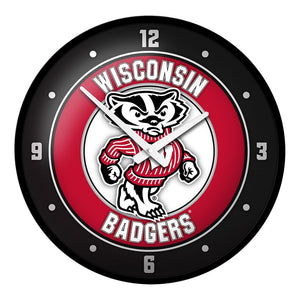 Wisconsin Badgers: Mascot - Modern Disc Wall Clock - The Fan-Brand