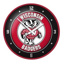 Load image into Gallery viewer, Wisconsin Badgers: Mascot - Modern Disc Wall Clock - The Fan-Brand