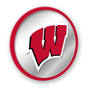 Wisconsin Badgers: Modern Disc Mirrored Wall Sign - The Fan-Brand