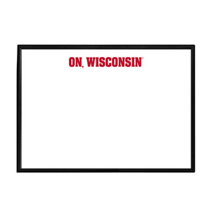 Wisconsin Badgers: On, Wisconsin - Framed Dry Erase Wall Sign - The Fan-Brand