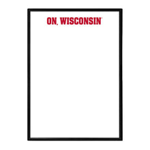 Load image into Gallery viewer, Wisconsin Badgers: On, Wisconsin - Framed Dry Erase Wall Sign - The Fan-Brand