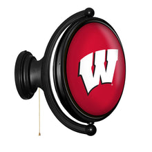 Load image into Gallery viewer, Wisconsin Badgers: Original Oval Rotating Lighted Wall Sign - The Fan-Brand