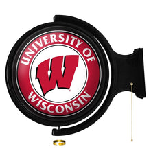 Load image into Gallery viewer, Wisconsin Badgers: Original Round Rotating Lighted Wall Sign - The Fan-Brand