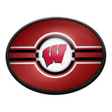 Load image into Gallery viewer, Wisconsin Badgers: Oval Slimline Lighted Wall Sign - The Fan-Brand