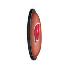 Load image into Gallery viewer, Wisconsin Badgers: Pigskin - Oval Slimline Lighted Wall Sign - The Fan-Brand