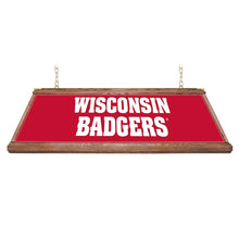 Load image into Gallery viewer, Wisconsin Badgers: Premium Wood Pool Table Light - The Fan-Brand