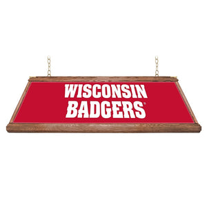 Wisconsin Badgers: Premium Wood Pool Table Light - The Fan-Brand