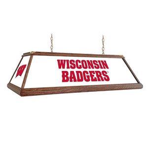 Wisconsin Badgers: Premium Wood Pool Table Light - The Fan-Brand