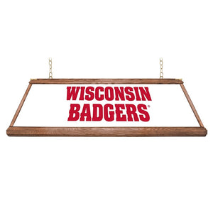 Wisconsin Badgers: Premium Wood Pool Table Light - The Fan-Brand